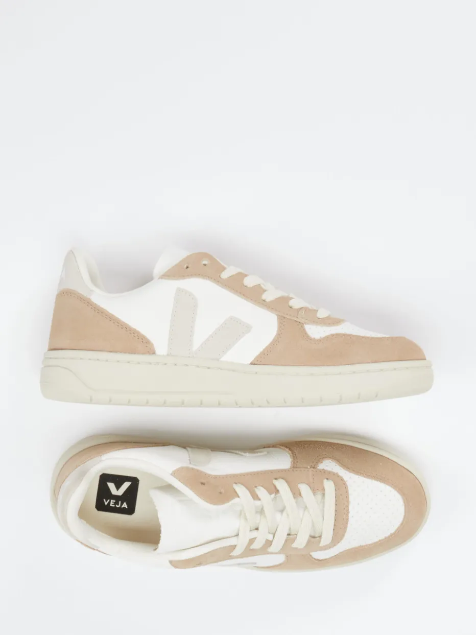 Damen VEJA – Sneaker aus Lammleder und Velours in Beige