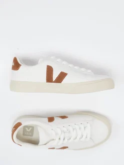 Damen VEJA – Sneaker aus Leder mit Veloursdetails Off-White