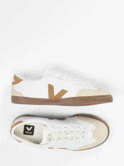 Damen VEJA – Sneaker aus Leder und Velours in Creme