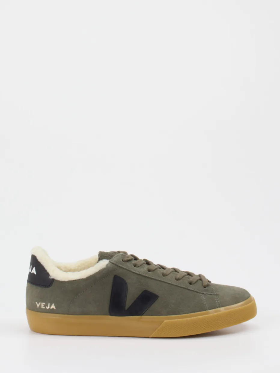 Herren VEJA – Sneaker aus Veloursleder in Oliv
