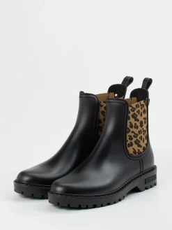 Damen Verbenas – Chelsea Boots aus Gummi mit Leoprint