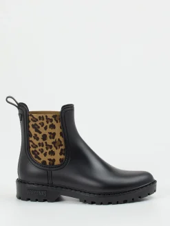 Damen Verbenas – Chelsea Boots aus Gummi mit Leoprint