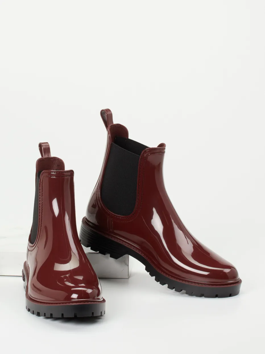 – Chelsea Boots aus glänzendem Synthetik Bordeaux*Verbenas Online