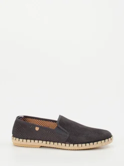– Espadrilles aus Veloursleder dunkel*Verbenas Hot