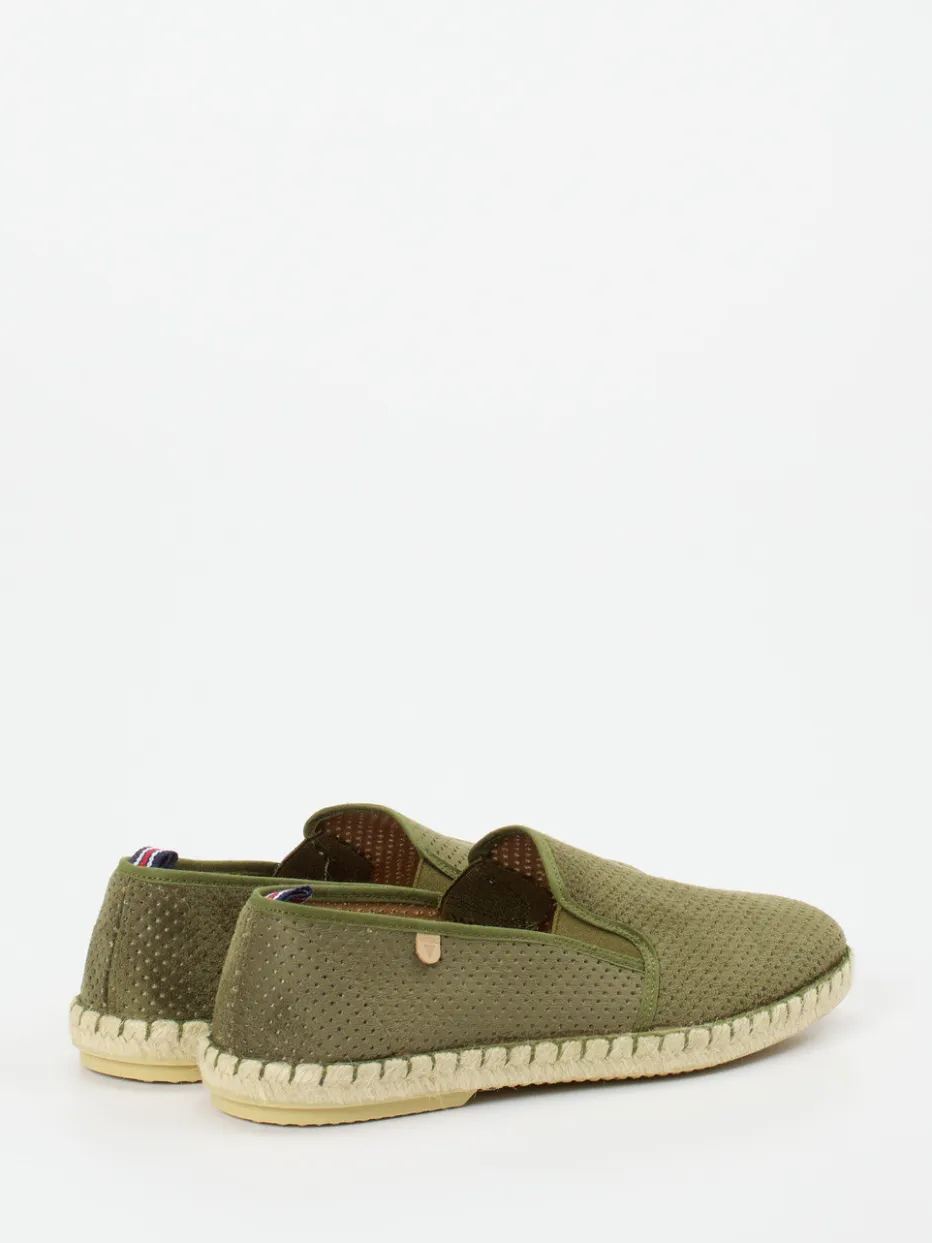 – Espadrilles aus Veloursleder Oliv*Verbenas Outlet