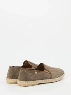 – Espadrilles aus geprägtem Leder in Taupe*Verbenas Clearance