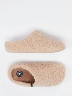 Damen Verbenas – Hausschuhe aus Textil mit Teddyfell
