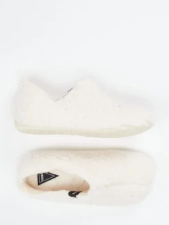 Damen Verbenas – Hüttenschuh aus Teddyfleece wollweiß