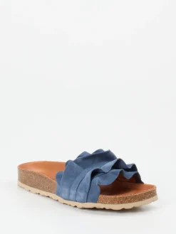 Damen Verbenas – Pantoletten aus Veloursleder jeans