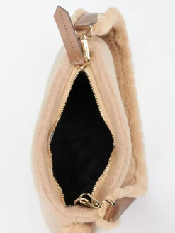 Damen Viamailbag – Baguette-Bag aus Textil und Kunstfell