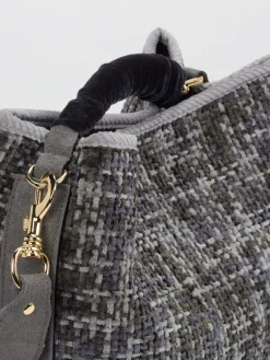 Damen Viamailbag – Bucket Bag aus Textil in Bouclé-Optik