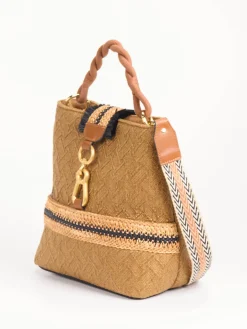 – Bucket Bag aus Textil in Honig*Viamailbag Outlet