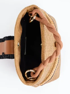 – Bucket Bag aus Textil in Honig*Viamailbag Outlet