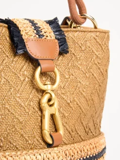 – Bucket Bag aus Textil in Honig*Viamailbag Outlet