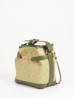 – Bucket Bag aus Textil und Leder*Viamailbag