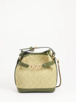 – Bucket Bag aus Textil und Leder*Viamailbag