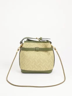 – Bucket Bag aus Textil und Leder*Viamailbag