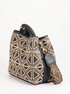 Damen Viamailbag – Schultertasche aus Textil mit Ethno-Details