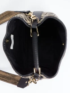 Damen Viamailbag – Schultertasche aus Textil mit Ethno-Details