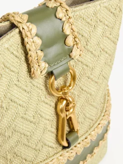 – Schultertasche aus Textil mit Bastdetails*Viamailbag Sale