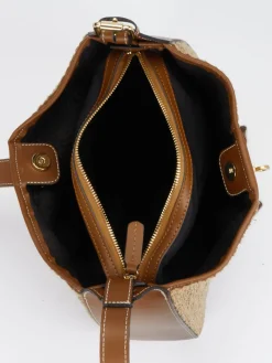 – Schultertasche aus Bouclé und Kunstleder*Viamailbag Best