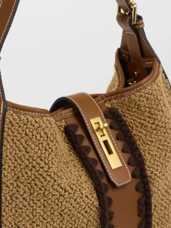 – Schultertasche aus Bouclé und Kunstleder*Viamailbag Best