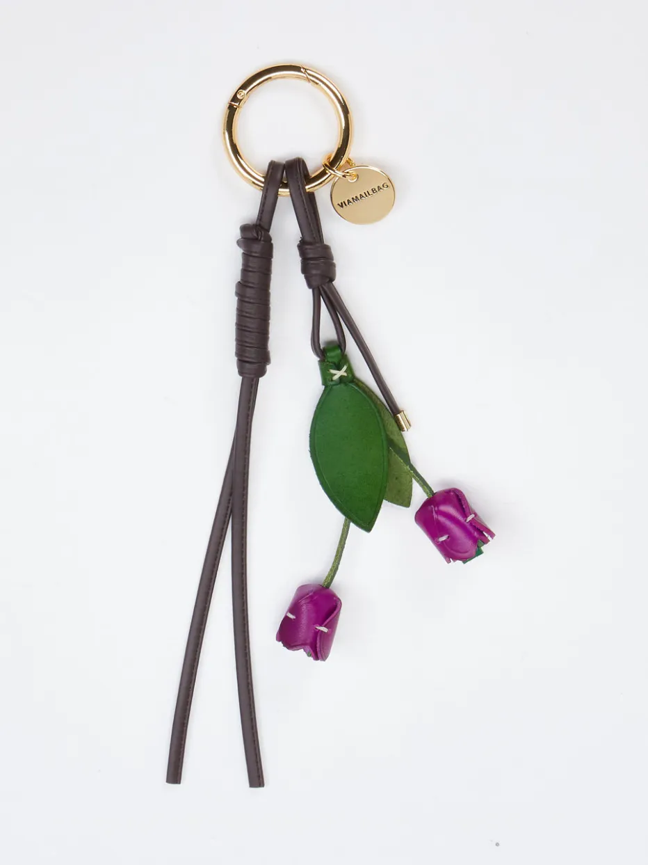 – Taschenanhänger aus Kunstleder Violett*Viamailbag Hot