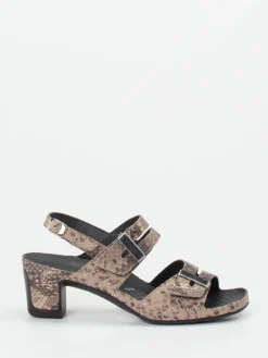 – Komfort-Sandale aus geprägtem Leder bronzefarben*Vital