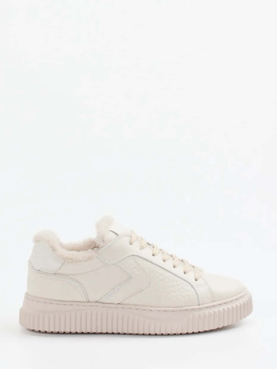 Damen Voile Blanche – Sneaker aus Kalbleder creme