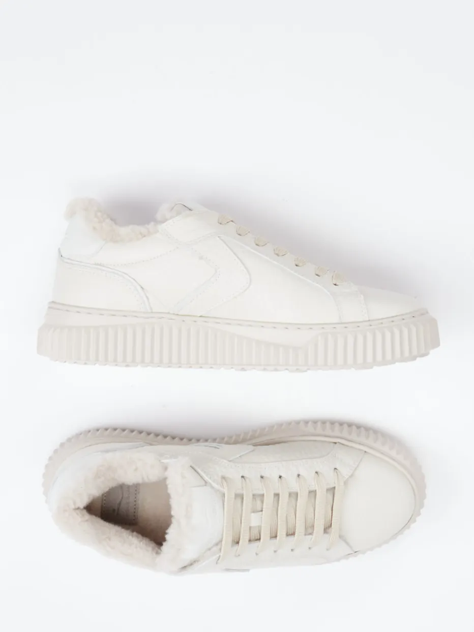 Damen Voile Blanche – Sneaker aus Kalbleder creme