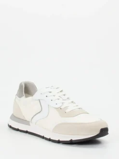 – Sneaker aus Veloursleder und Textil Offwhite*Voile Blanche Discount