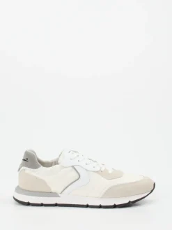 – Sneaker aus Veloursleder und Textil Offwhite*Voile Blanche Discount