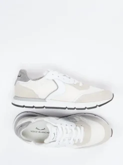 – Sneaker aus Veloursleder und Textil Offwhite*Voile Blanche Discount