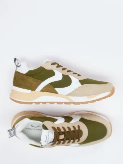 Herren Voile Blanche – Sneaker aus Veloursleder und Nylon oliv