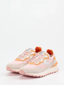 – Sneaker aus Veloursleder und Nylon Rosé*Voile Blanche Discount