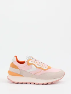 – Sneaker aus Veloursleder und Nylon Rosé*Voile Blanche Discount