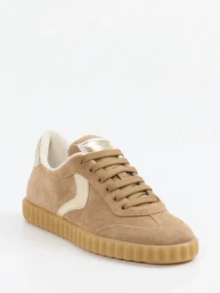 – Sneaker aus Veloursleder mit Metallic*Voile Blanche Clearance