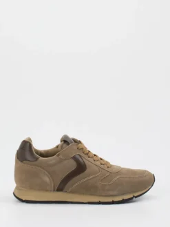 – Sneaker aus Veloursleder Sandbeige*Voile Blanche New