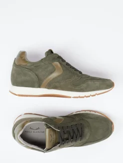 Damen Voile Blanche – Sneaker aus Veloursleder Oliv