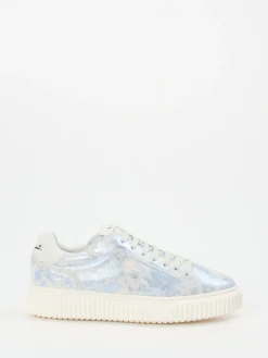 – Sneaker aus Metallicleder hell*Voile Blanche Clearance