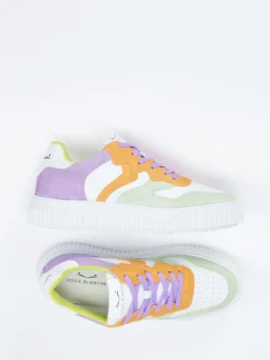 – Sneaker aus Velours- und Kalbleder color*Voile Blanche Hot