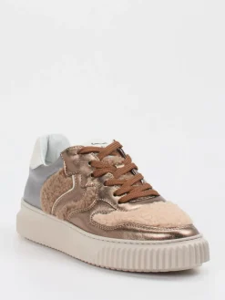 Damen Voile Blanche – Sneaker aus Metallicleder Roségold