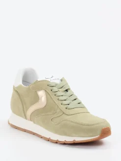 Damen Voile Blanche – Sneaker aus Veloursleder Salbei