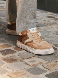 Damen Voile Blanche – Sneaker aus Veloursleder und Teddytextil