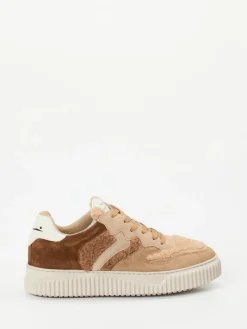 Damen Voile Blanche – Sneaker aus Veloursleder und Teddytextil