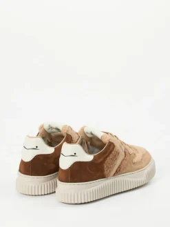 Damen Voile Blanche – Sneaker aus Veloursleder und Teddytextil