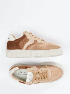 Damen Voile Blanche – Sneaker aus Veloursleder und Teddytextil