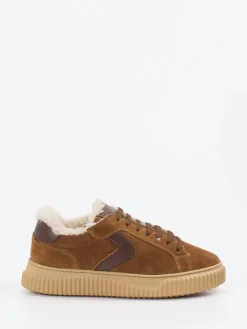 Damen Voile Blanche – Sneaker aus Veloursleder cognac