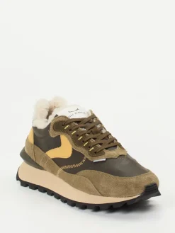 Herren Voile Blanche – Winter-Sneaker aus Veloursleder Oliv