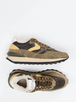 Herren Voile Blanche – Winter-Sneaker aus Veloursleder Oliv